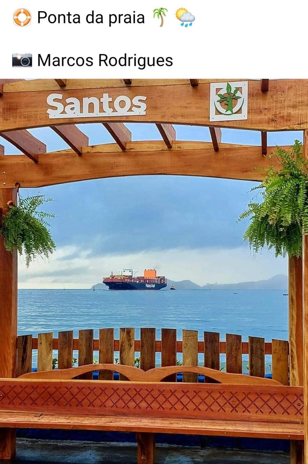Vista Mar Na Praia Do Gonzaga サントス エクステリア 写真