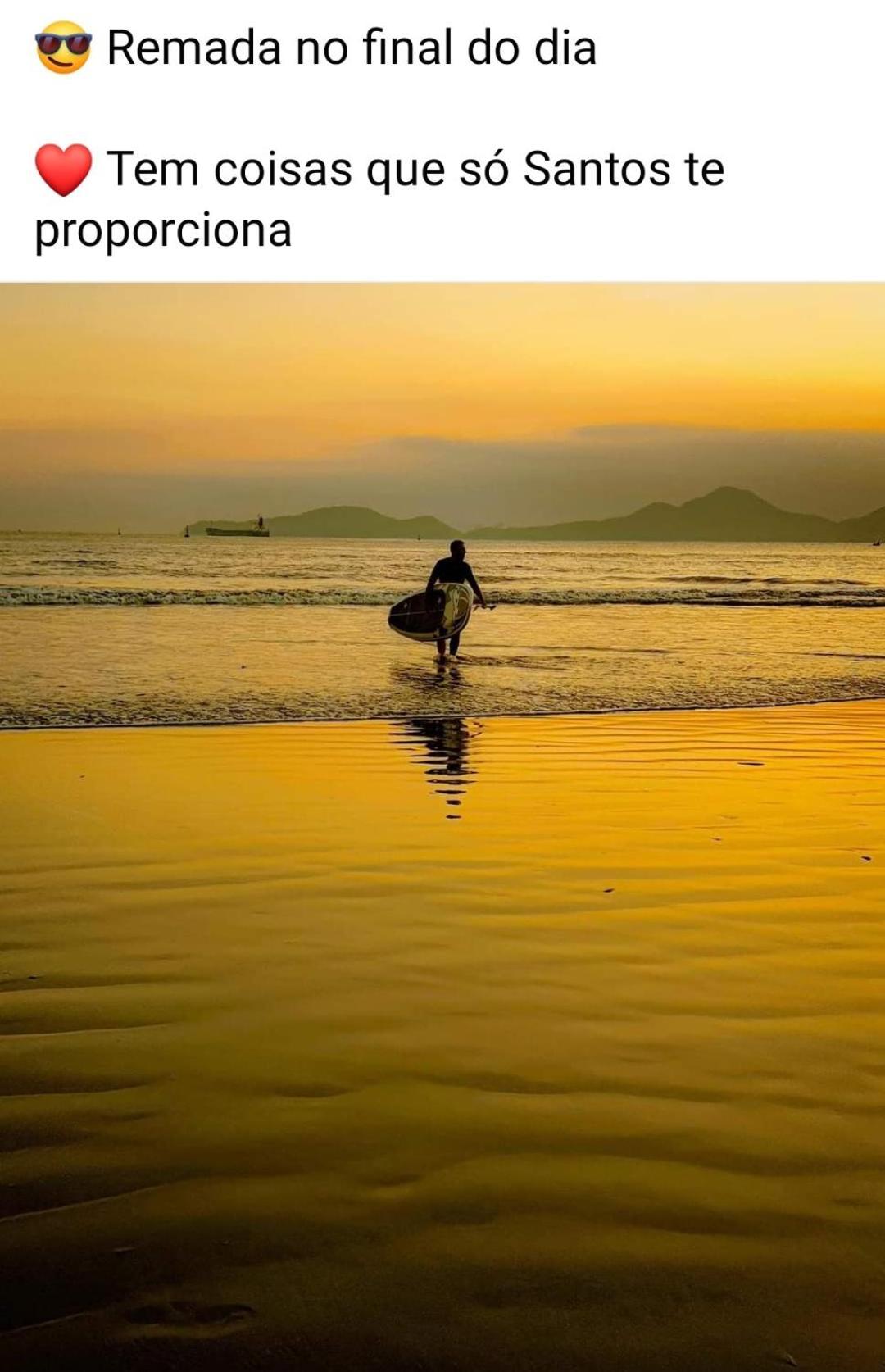 Vista Mar Na Praia Do Gonzaga サントス エクステリア 写真